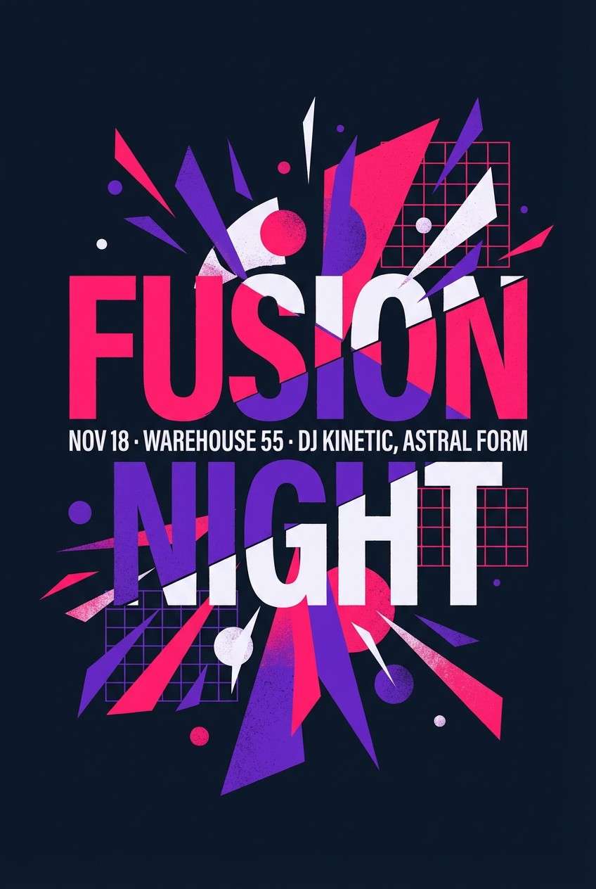 club night event poster