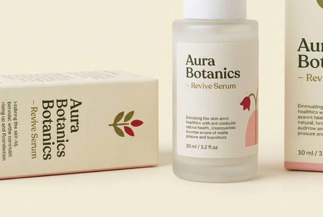 skincare packaging label shot