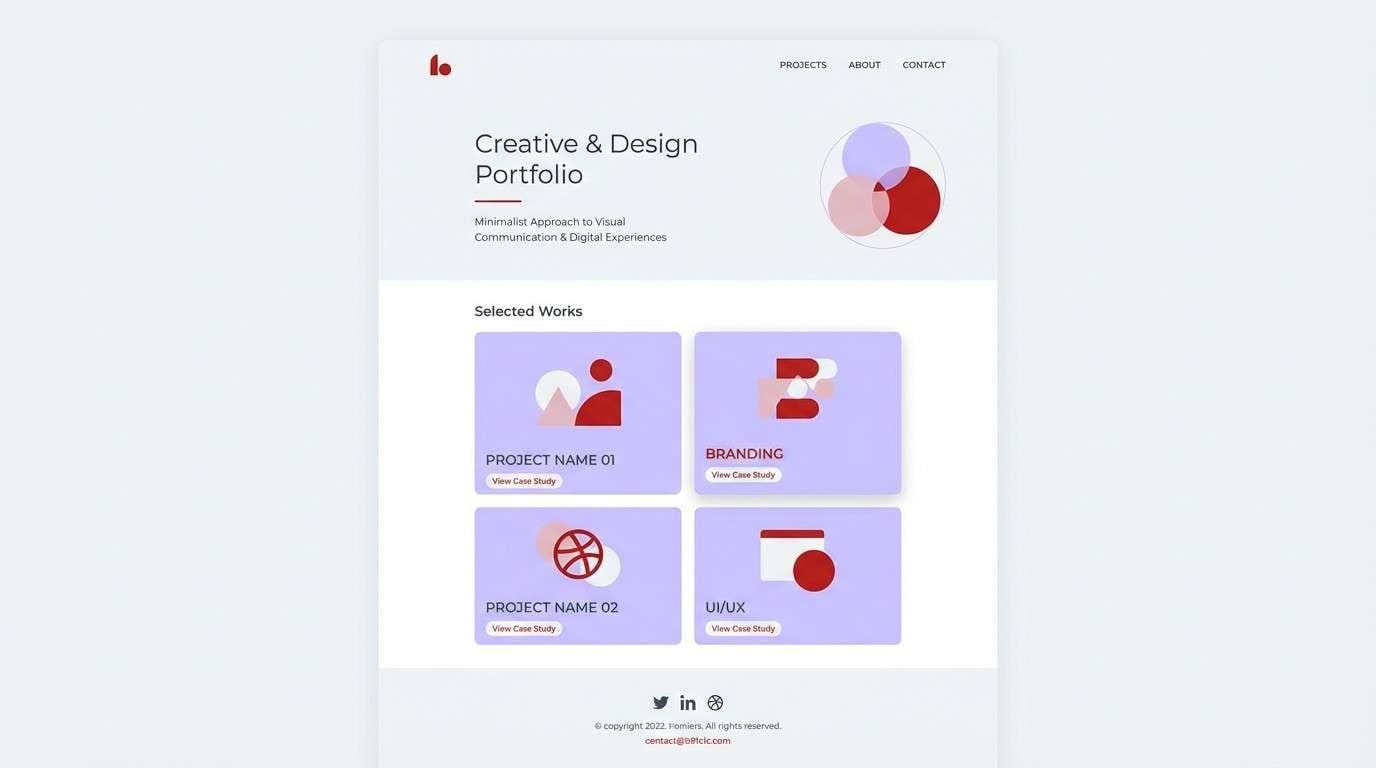 portfolio website ui