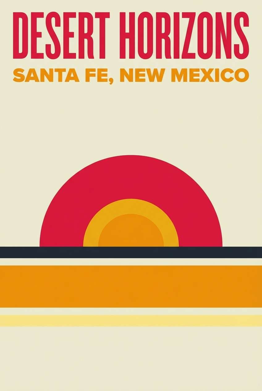 sunset travel poster