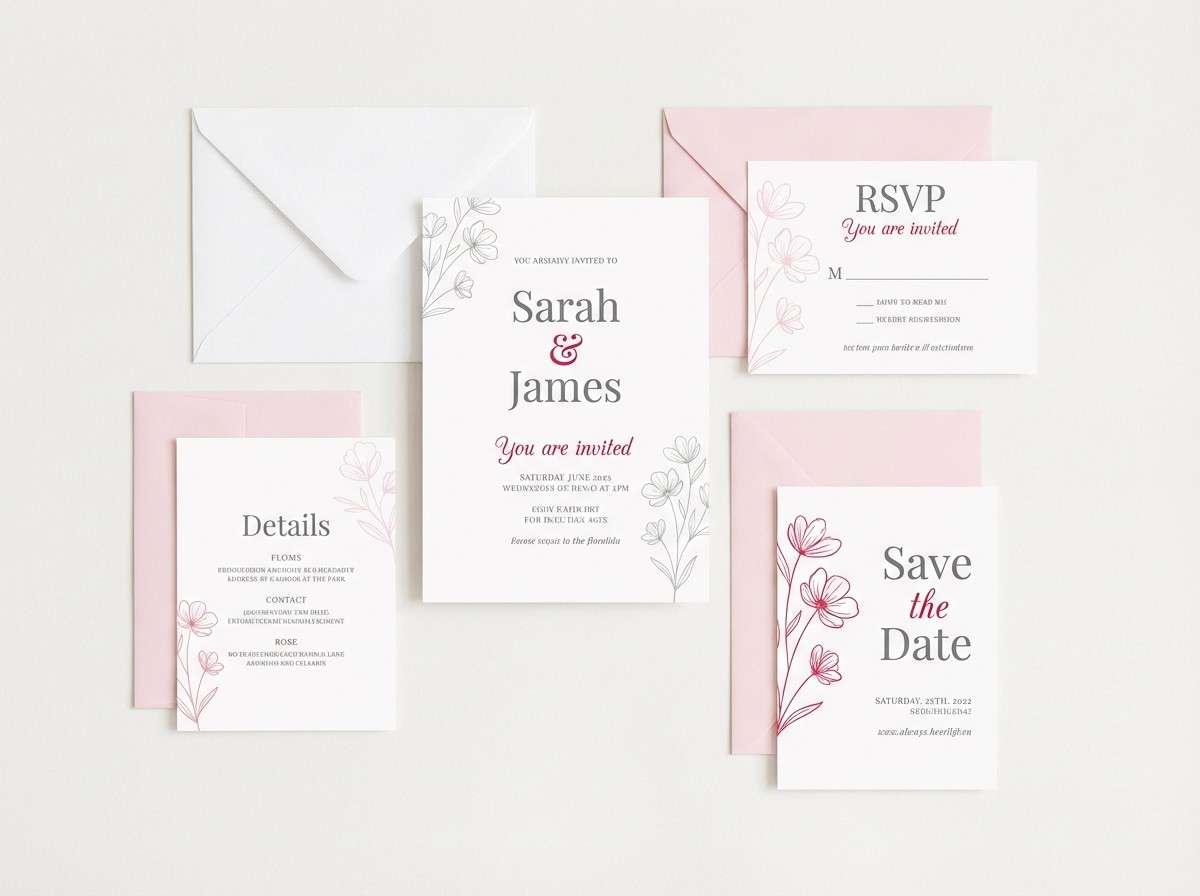 wedding invitation set