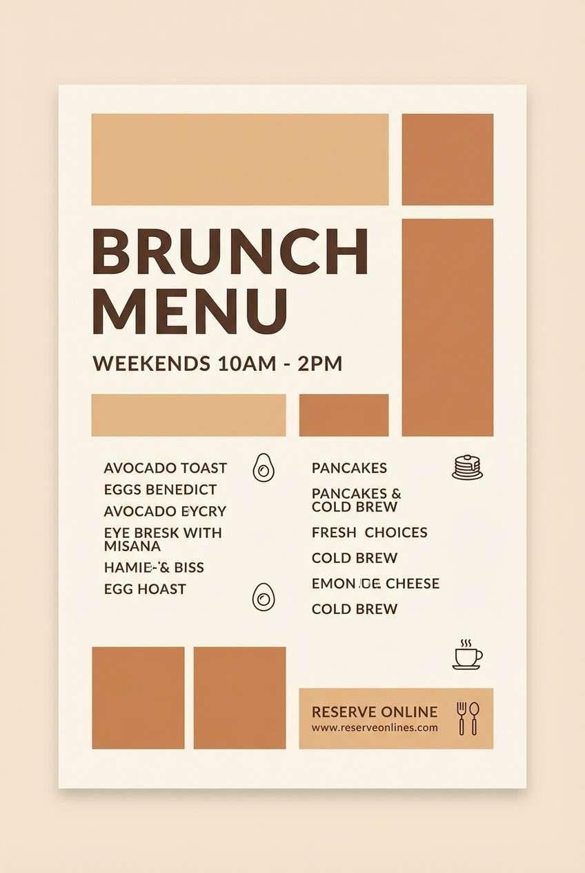 warm brunch flyer design