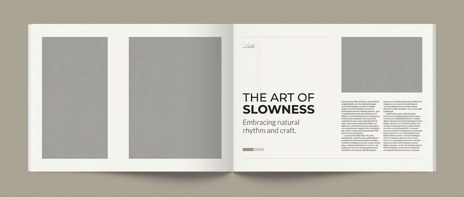 minimal magazine spread