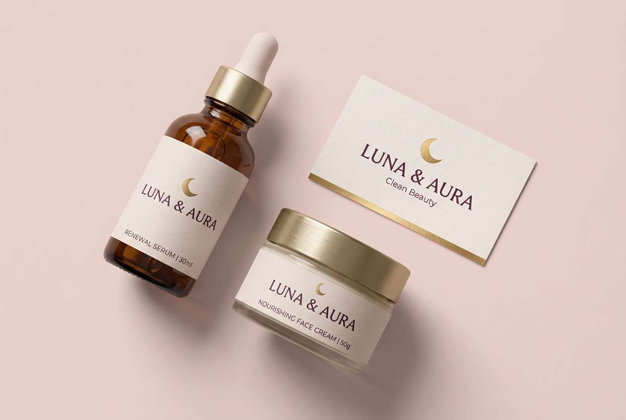 plum beauty branding mockup