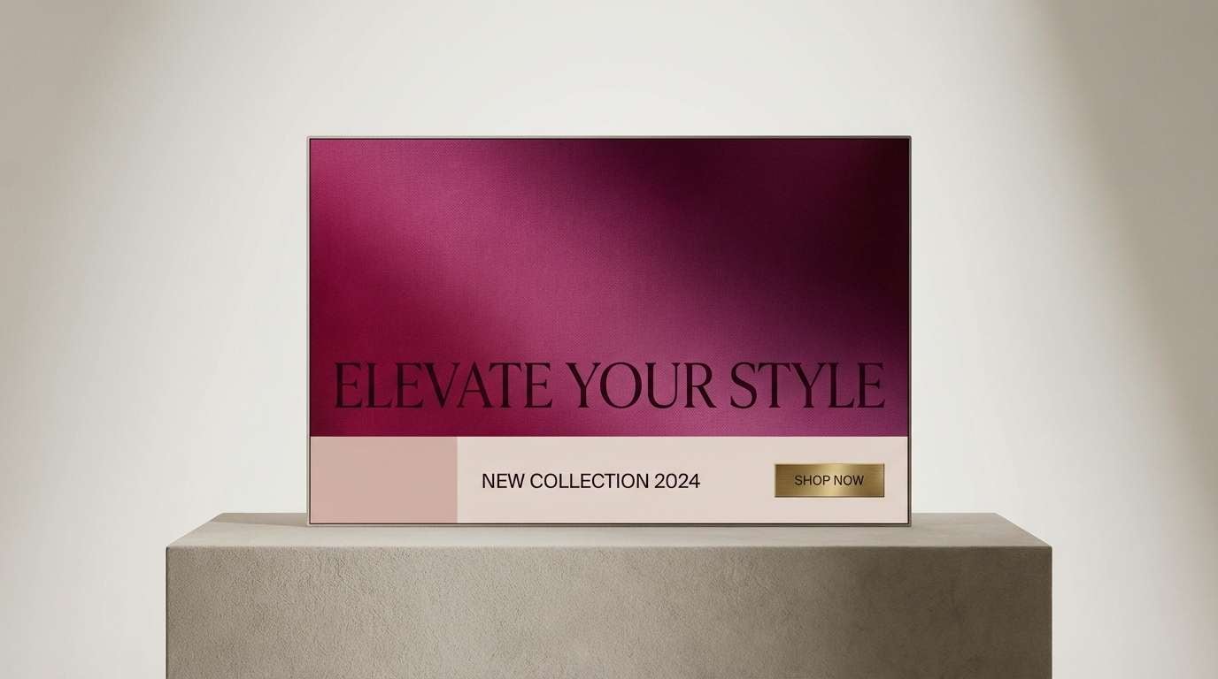 luxury hero banner mockup