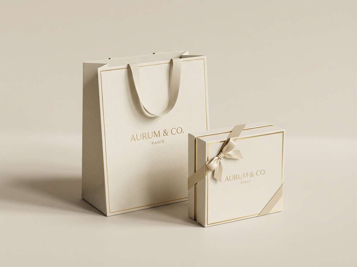 luxury shopping bag mockup