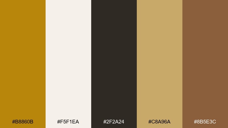 luxury skincare glow dark goldenrod color palette with hex codes