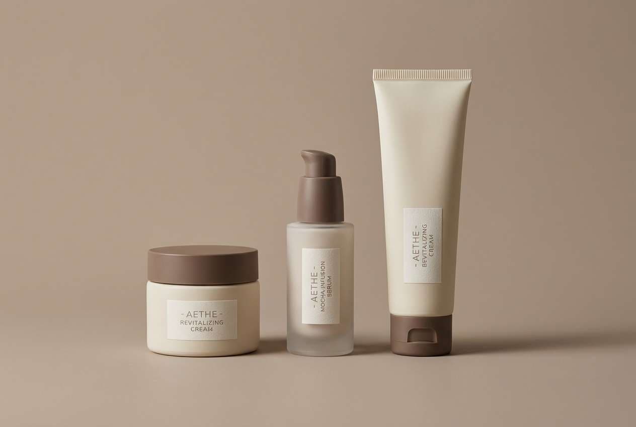 luxury skincare packaging mock