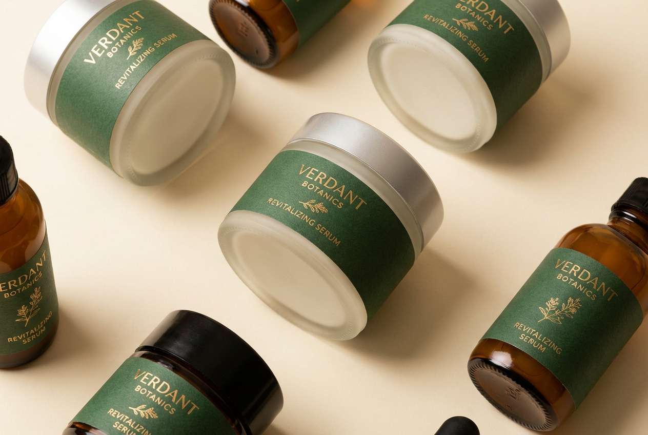 luxury packaging with gold accents