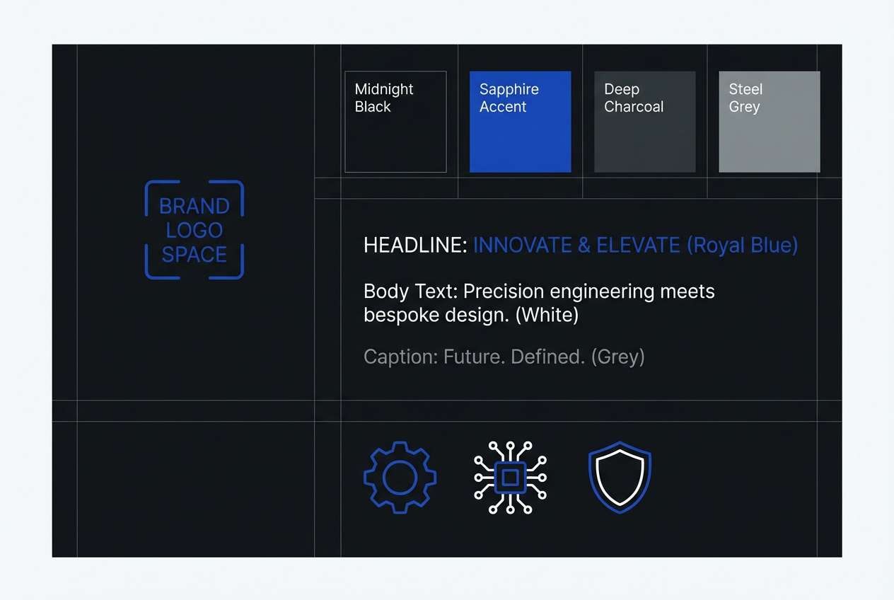 luxury tech branding board