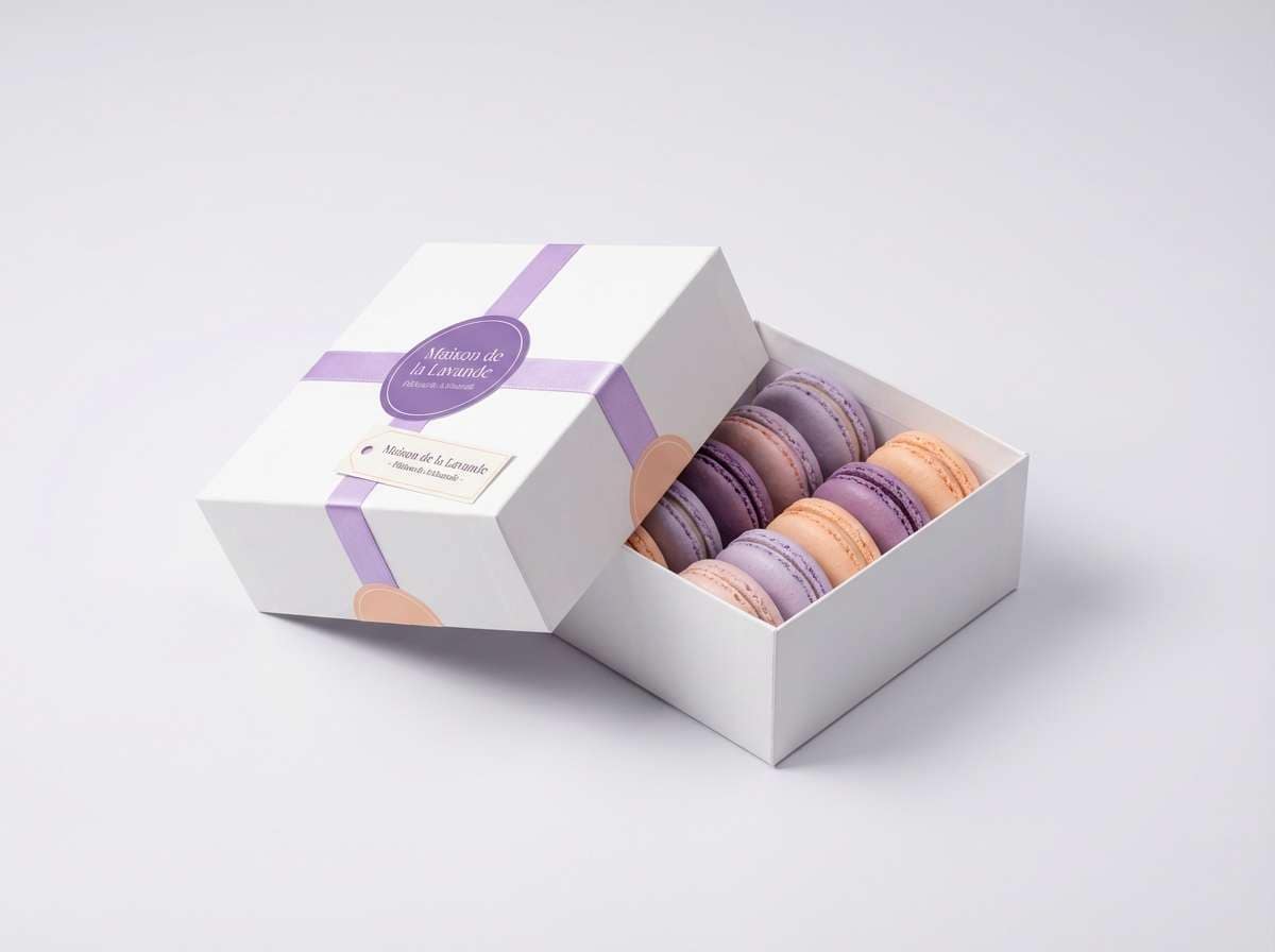 macaron box studio shot