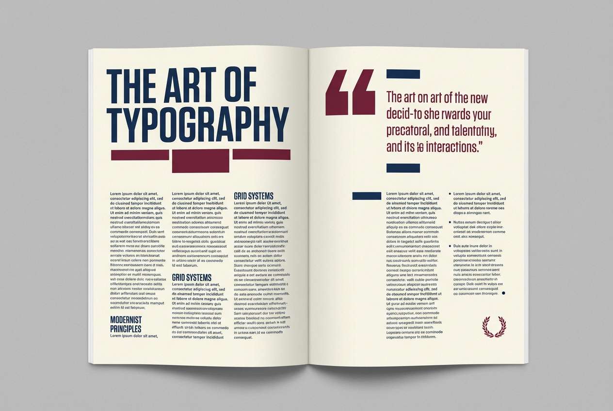 modern editorial layout