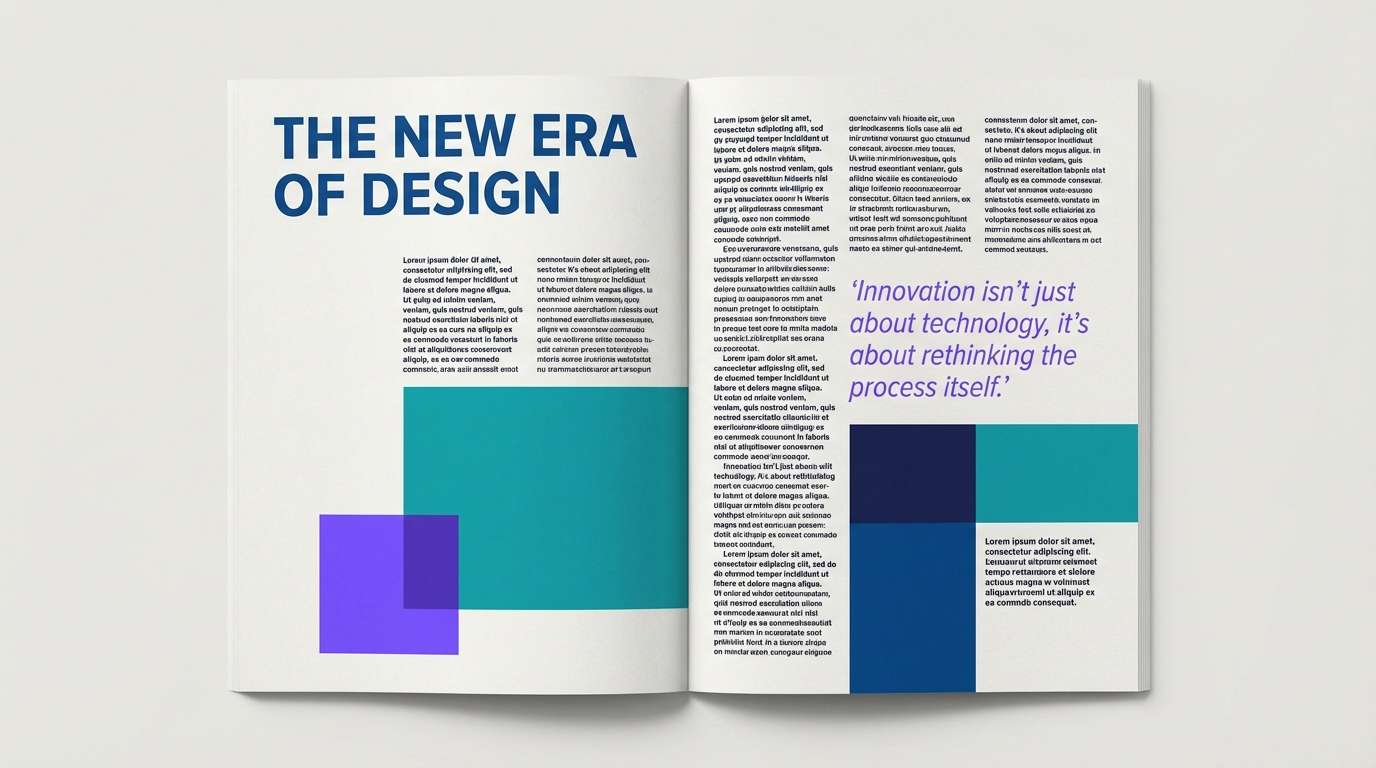 editorial magazine spread