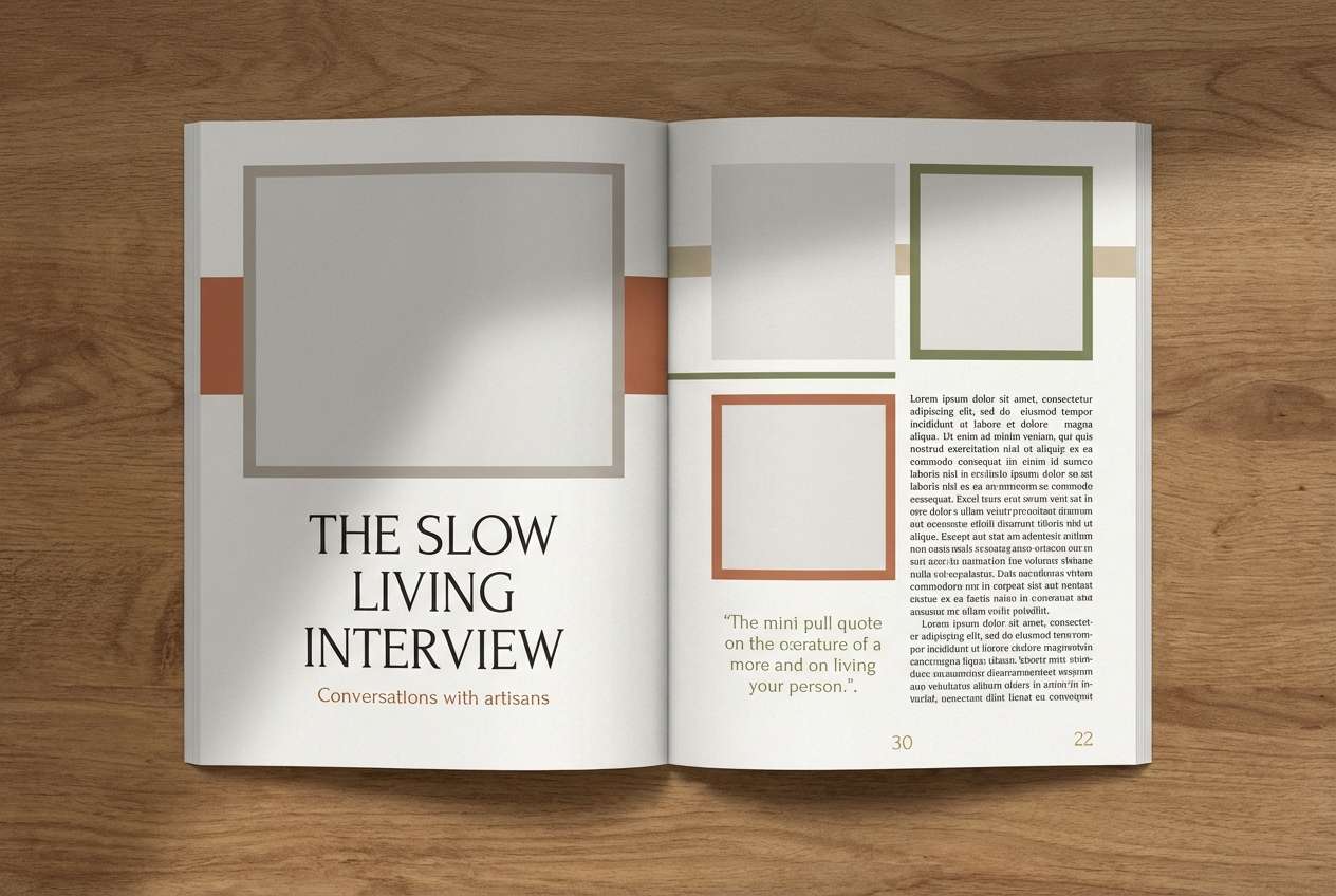 magazine spread layout