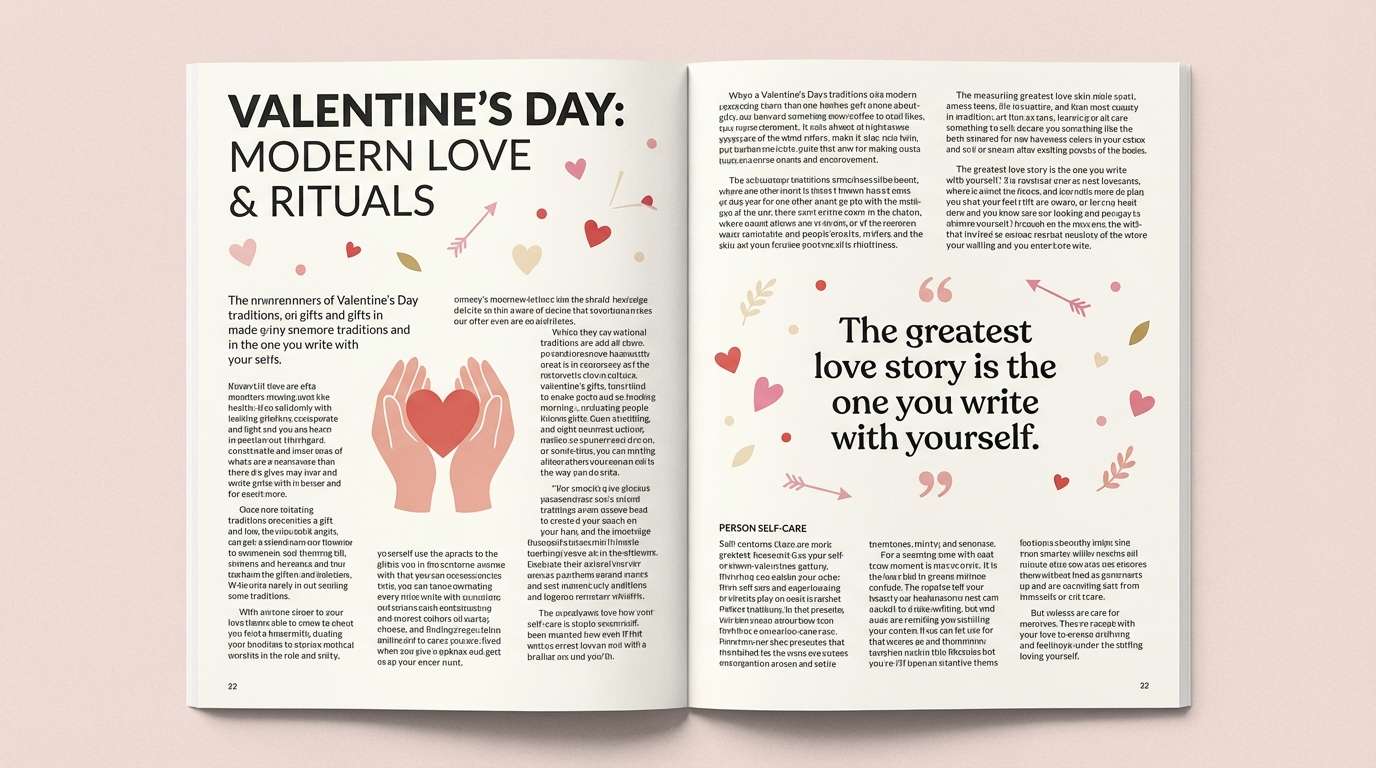 valentines magazine layout
