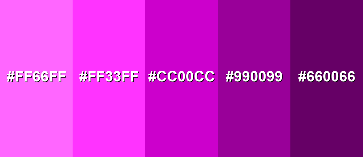 shades and variations of magenta-color