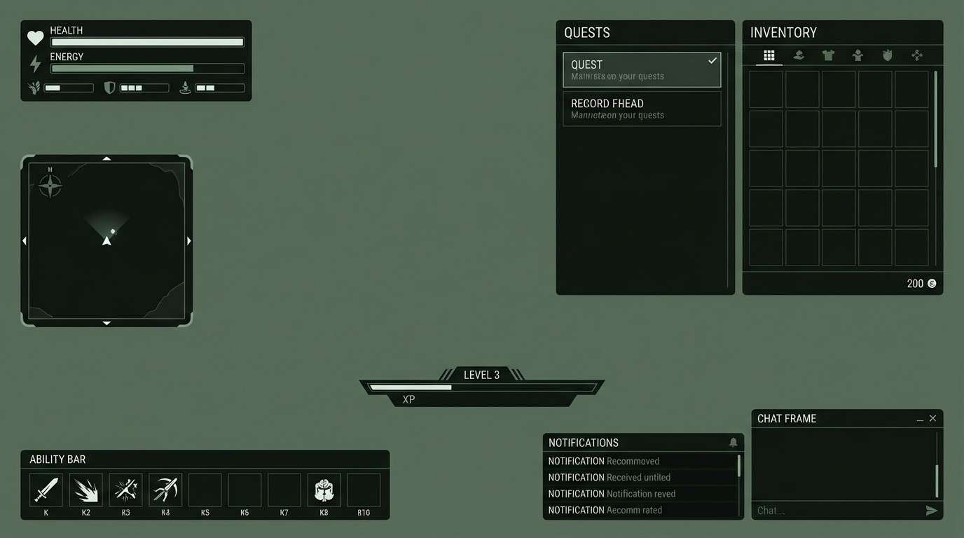 dark hud overlay mockup