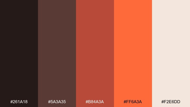 magma mist lava color palette with hex codes