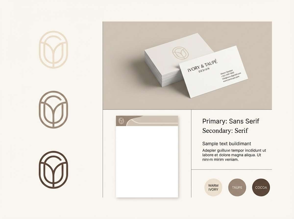 minimal stationery brand board