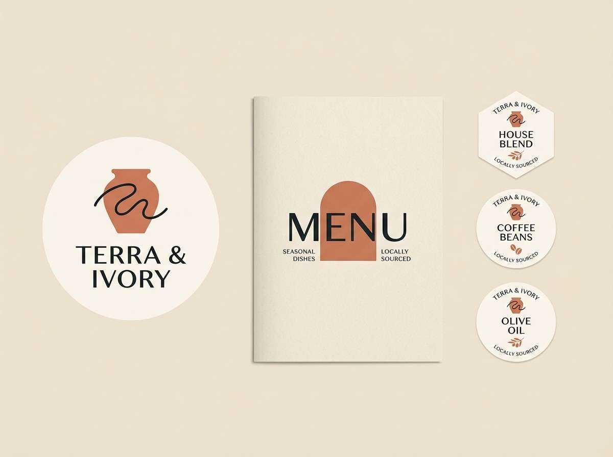 terracotta restaurant branding