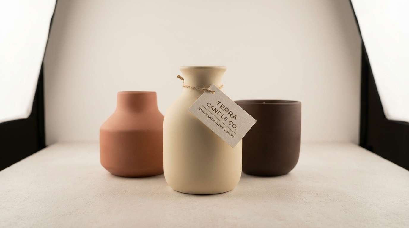 terracotta packaging studio shot