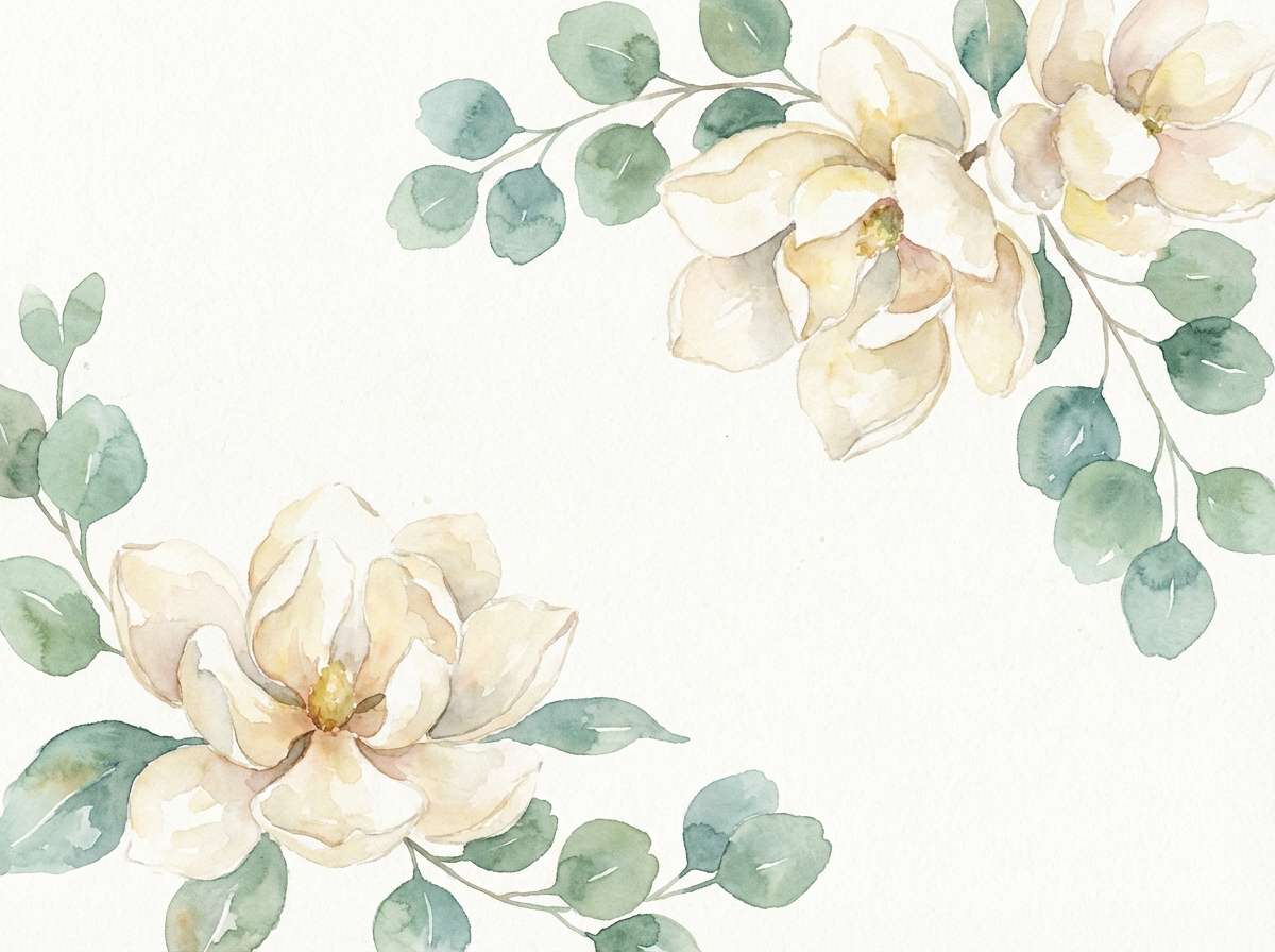 soft botanical watercolor art