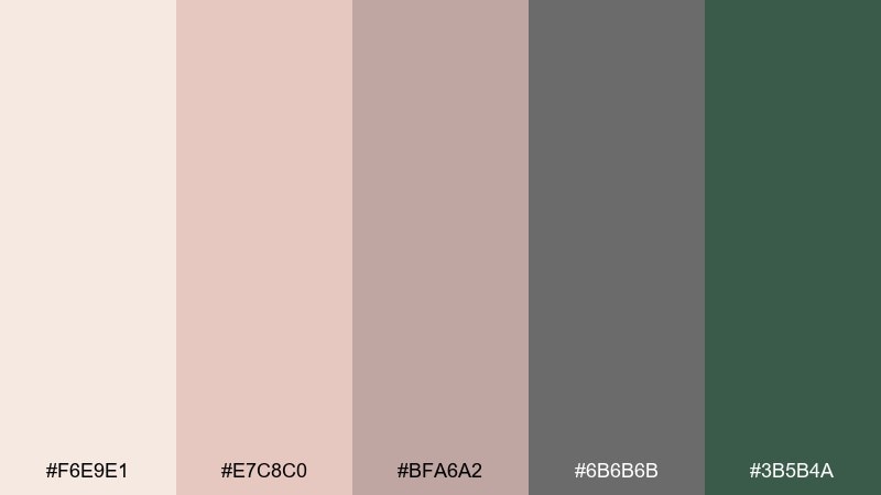 magnolia stone floral color palette with hex codes