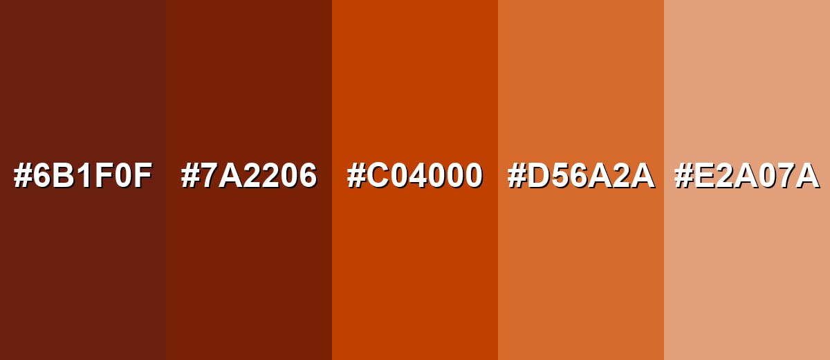 shades and variations of mahogany-color