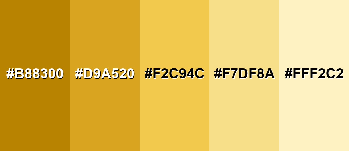 shades and variations of maize-color