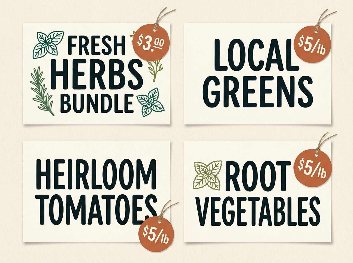 farmers market signage design