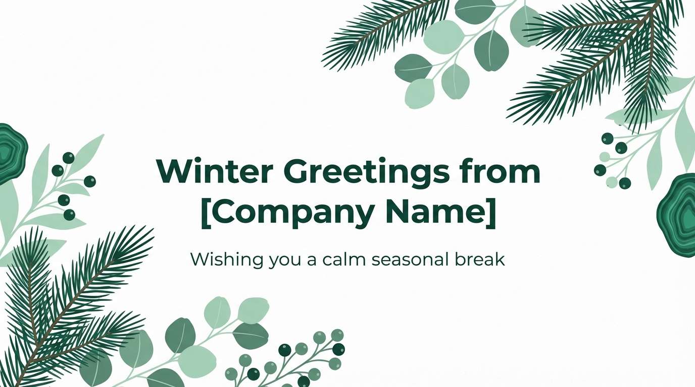 winter green email header