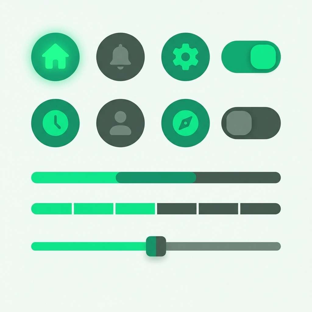 malachite app icons and toggles