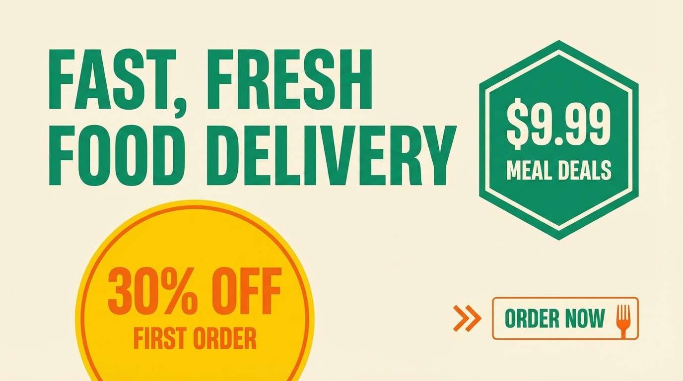 green food promo banner