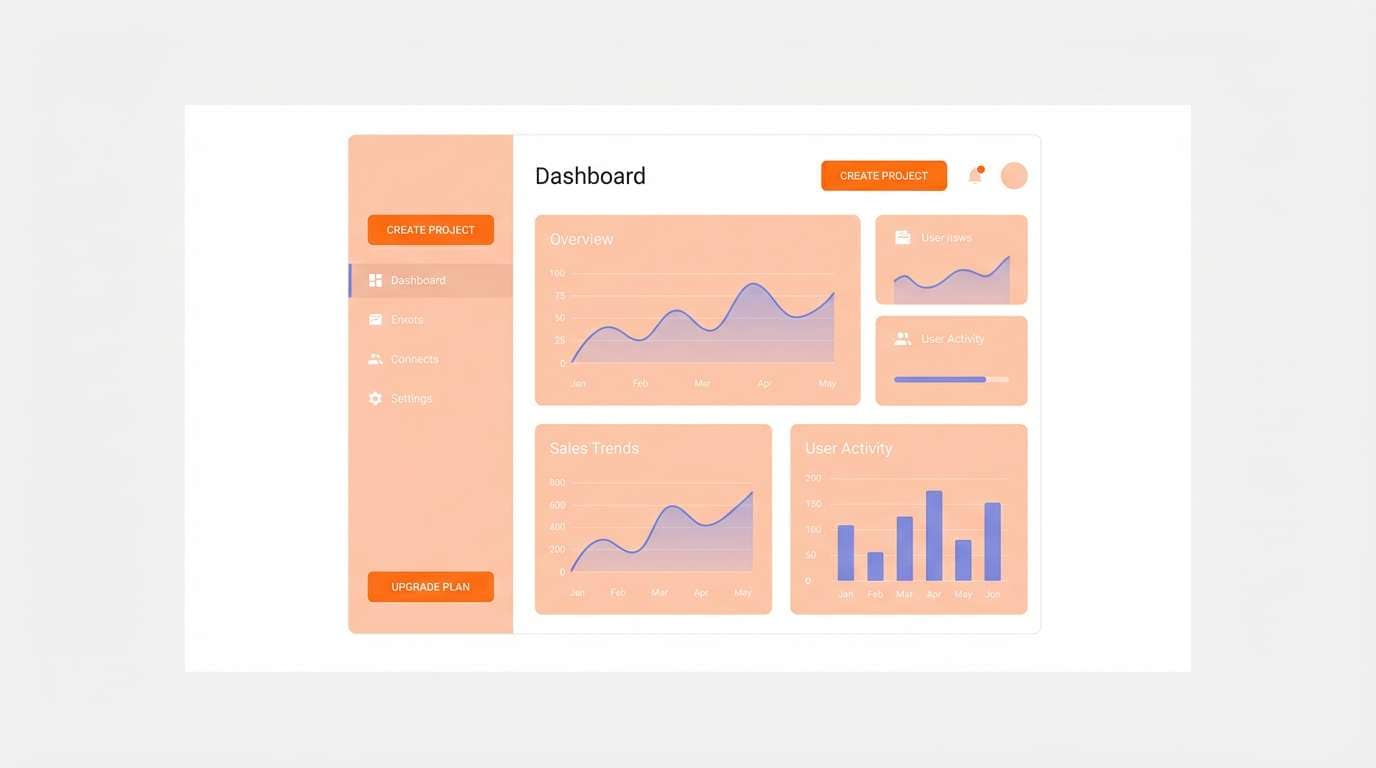 peach dashboard ui