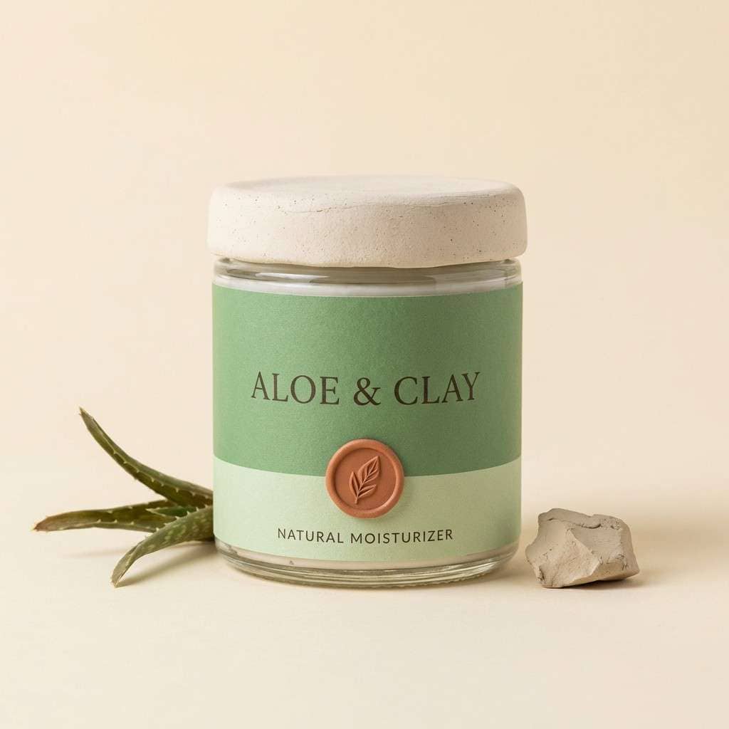 natural skincare jar mockup