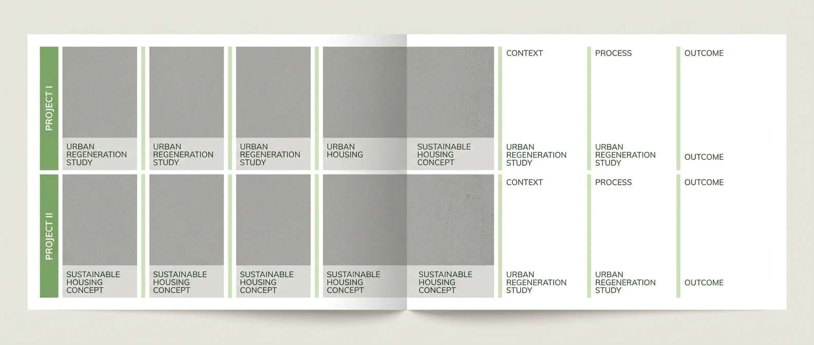 modern architecture portfolio layout