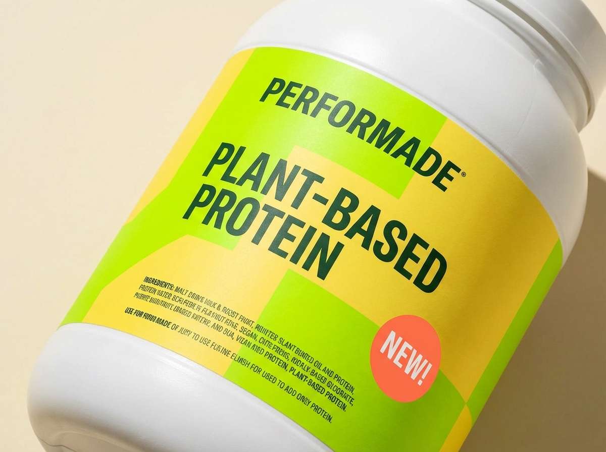 sports nutrition label mockup