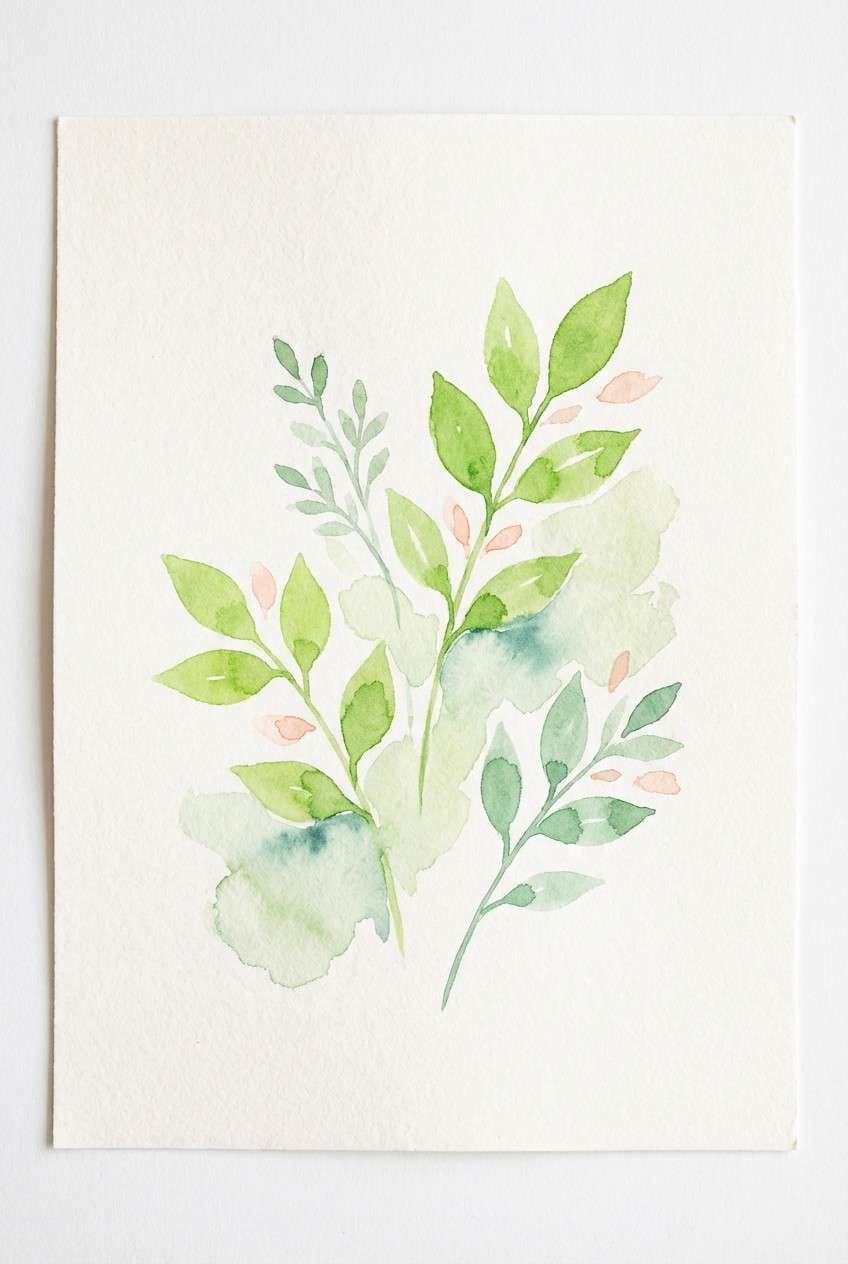 watercolor botanical wall print
