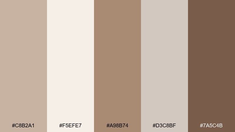 maple cream studio pastel brown color palette with hex codes
