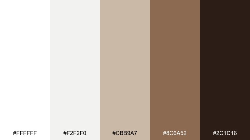 marble mocha color palette with hex codes