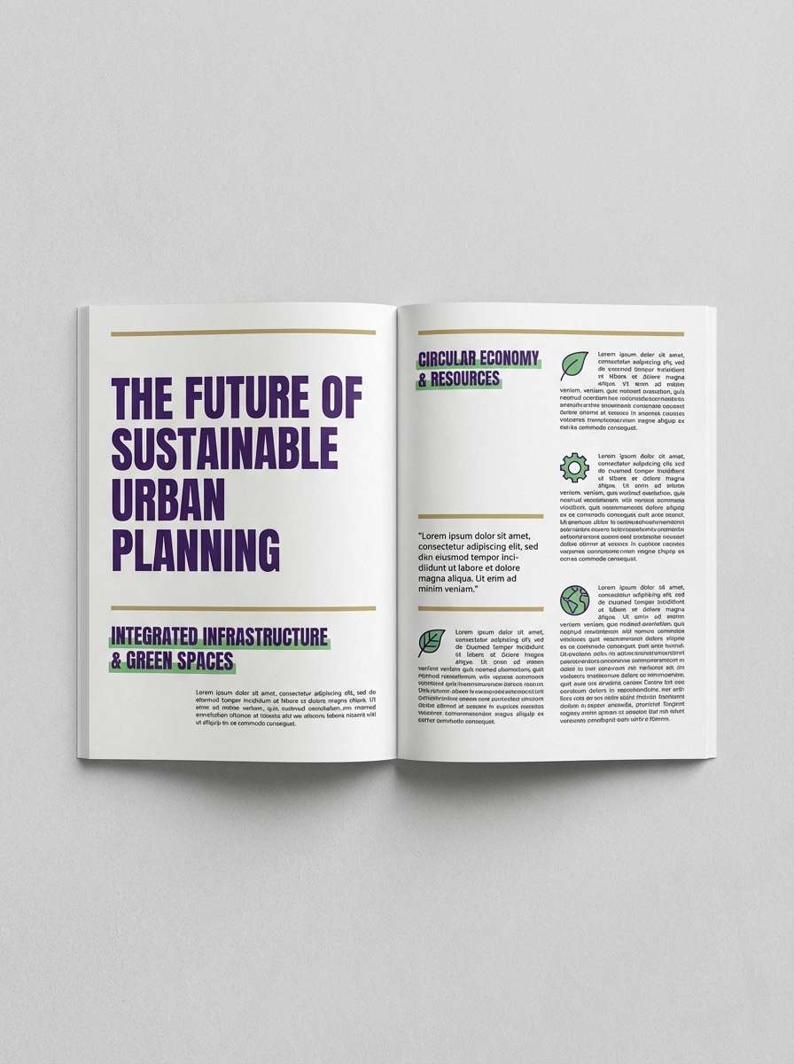 editorial layout in festive colors