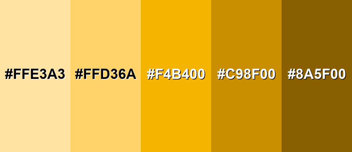 shades and variations of marigold-color