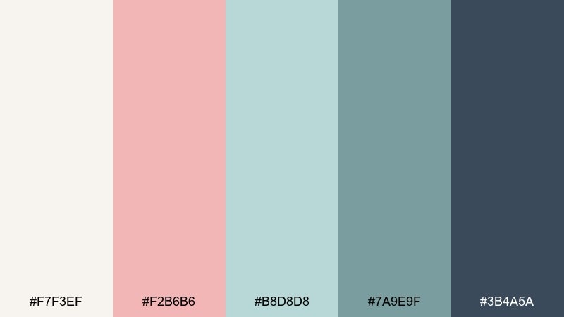 marina pastels lighthouse color palette with hex codes