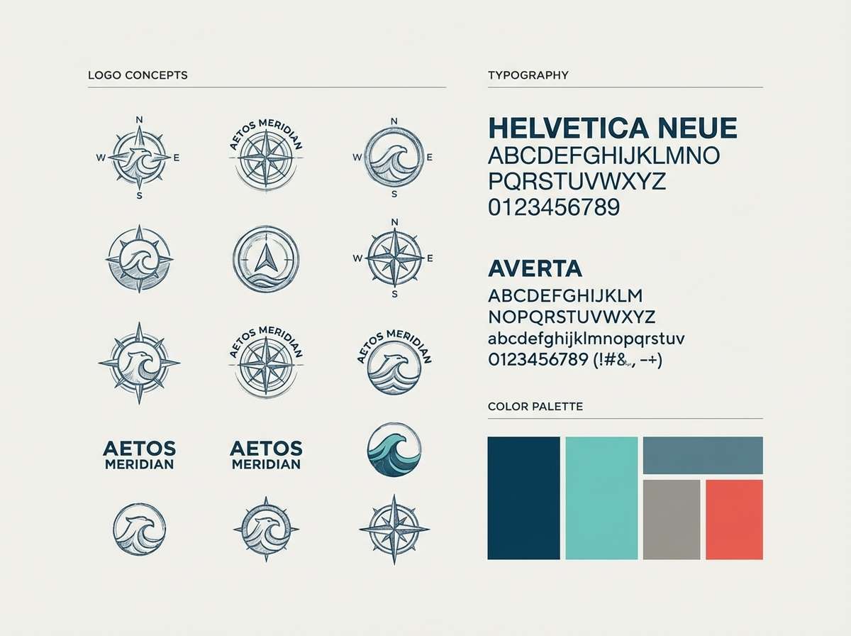 maritime brand identity board