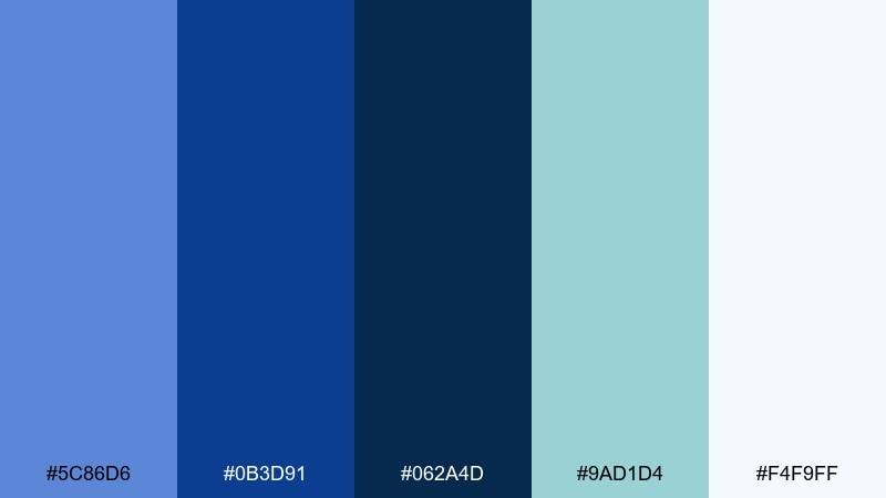 maritime deep color palette with hex codes