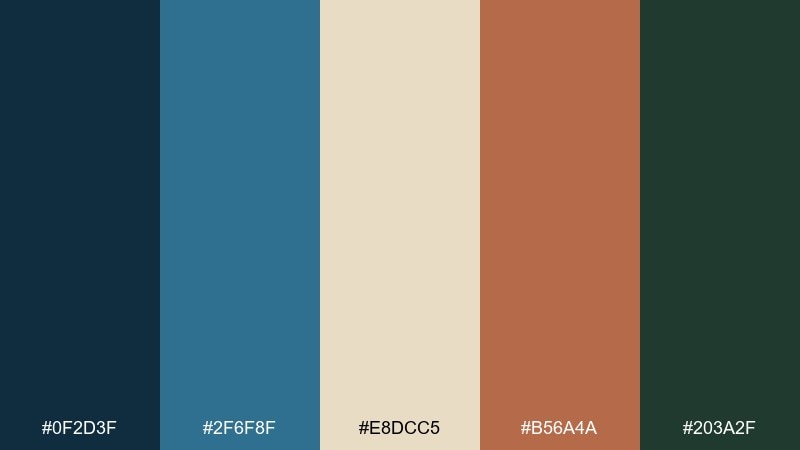 maritime heritage traditional color palette with hex codes