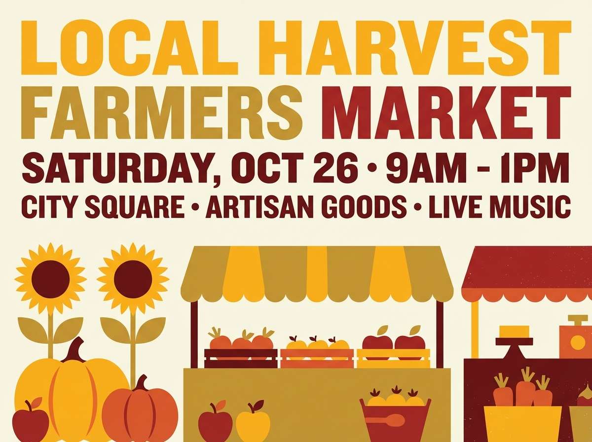 farmers market poster layout