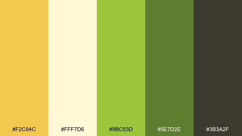 market fresh corn color palette with hex codes