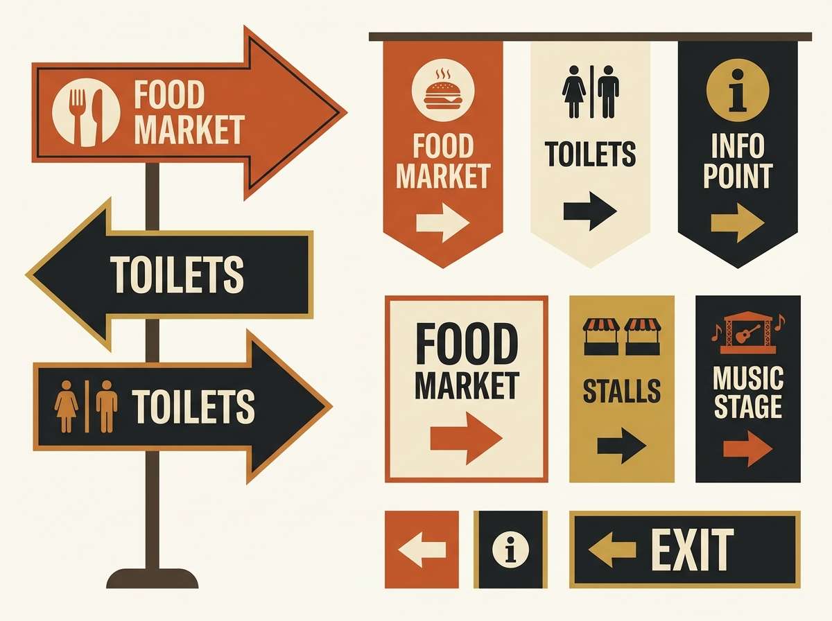 market wayfinding signs