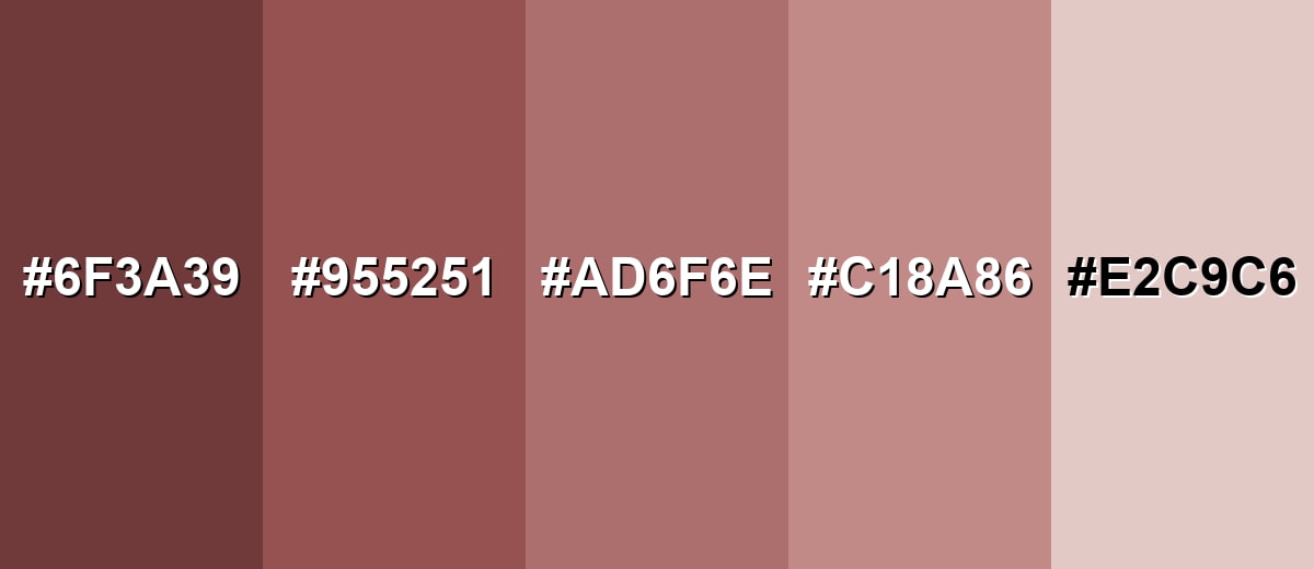 shades and variations of marsala-color